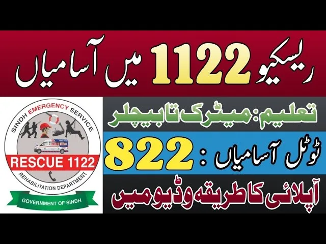 Sindh Rescue 1122 Emergency Service Apply Jobs in 2023